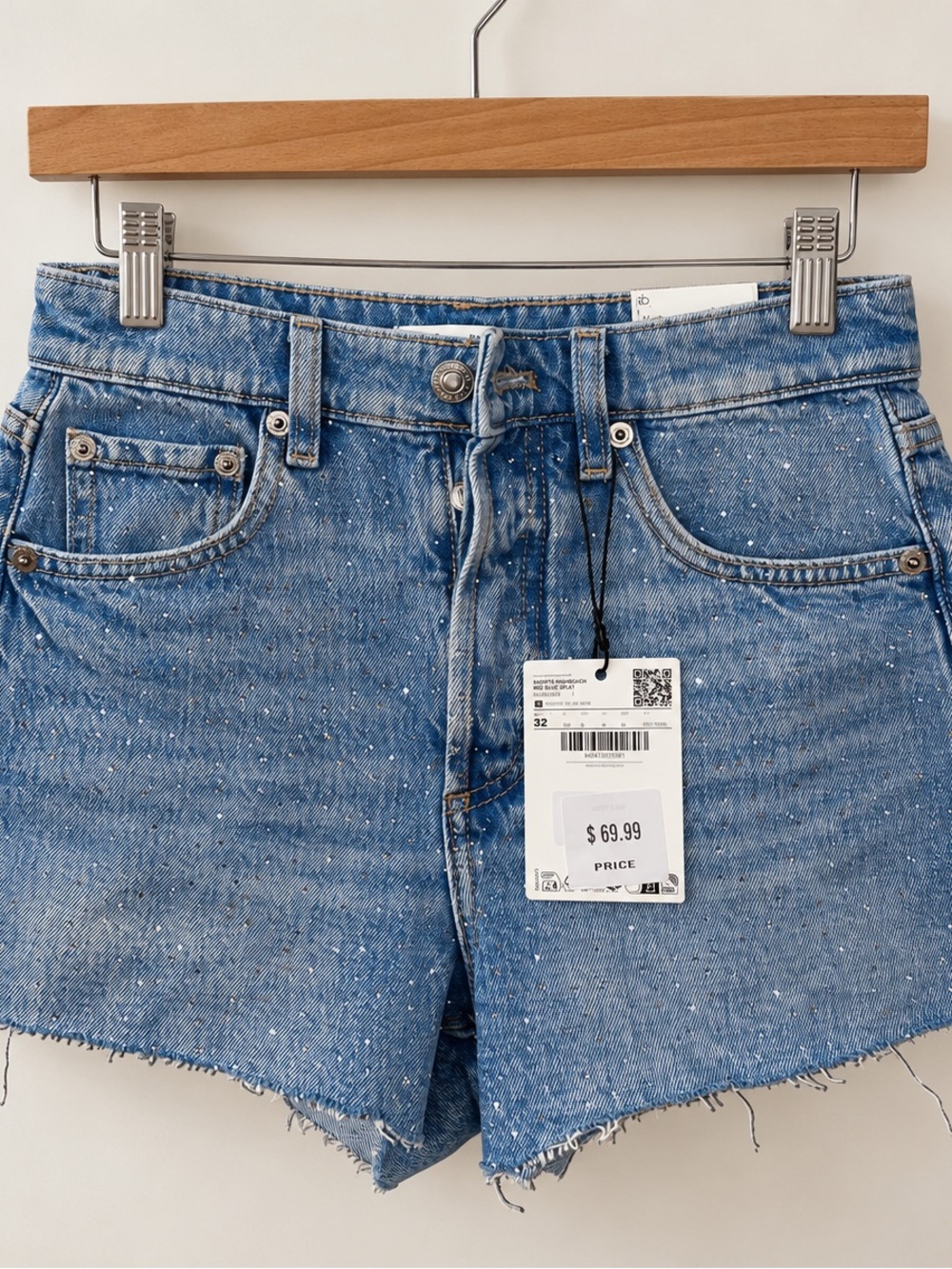 Rhinestone Denim Shorts